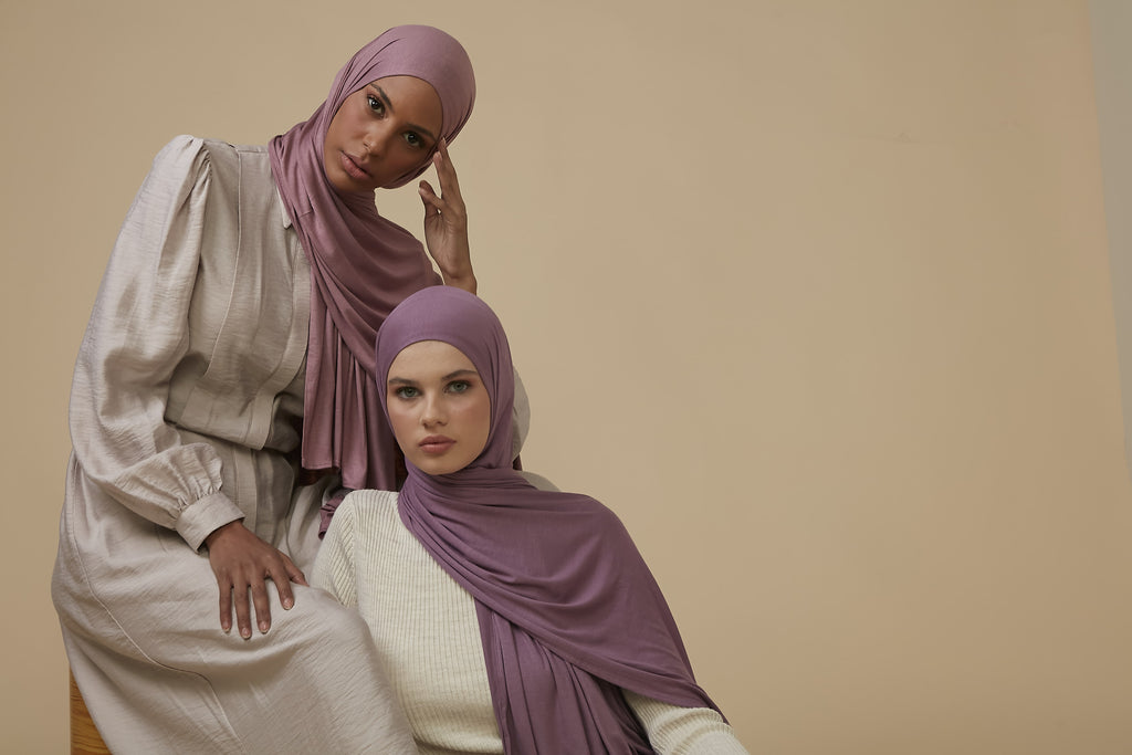 Luxury Jersey Hijab-Dusty Plum