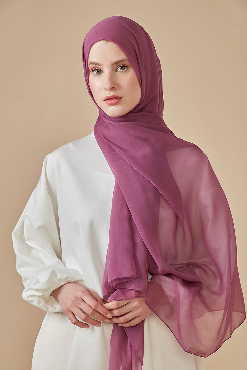 Light Pink Hijab - Baby Pink Luxury Georgette Fabric Hijab